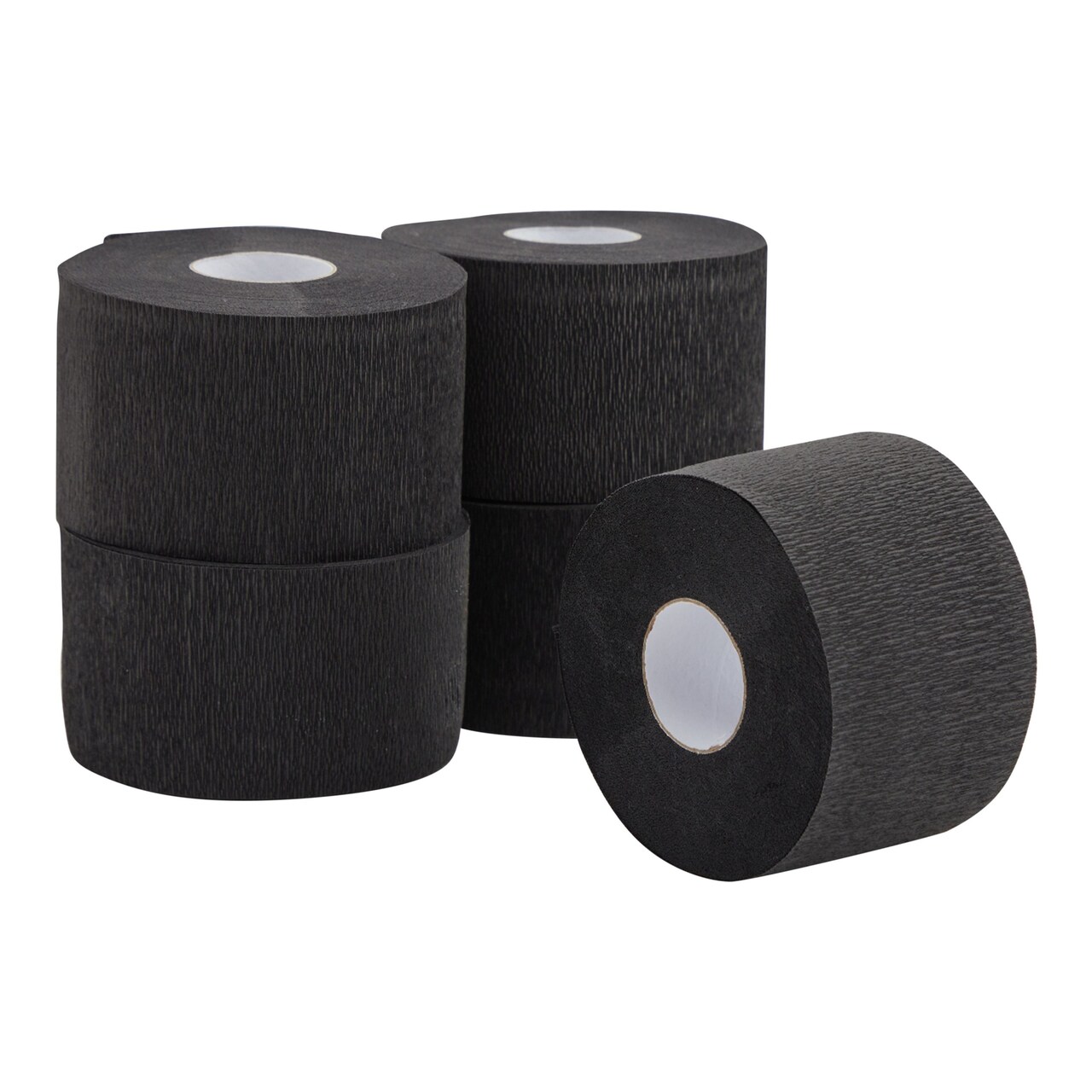 500 Pack Disposable Barber Neck Strips for Hair Cutting, Salon, Barbershop Supplies (Black, 2.5 x 11 In, 5 Rolls)